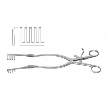 Adson Self Retaining Retractor 4 x 5 Blunt Prongs Stainless Steel, 33 cm - 13"